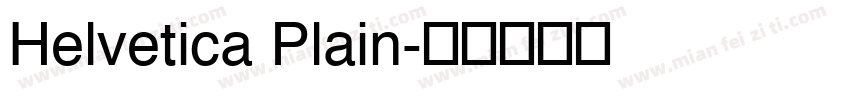 Helvetica Plain字体转换